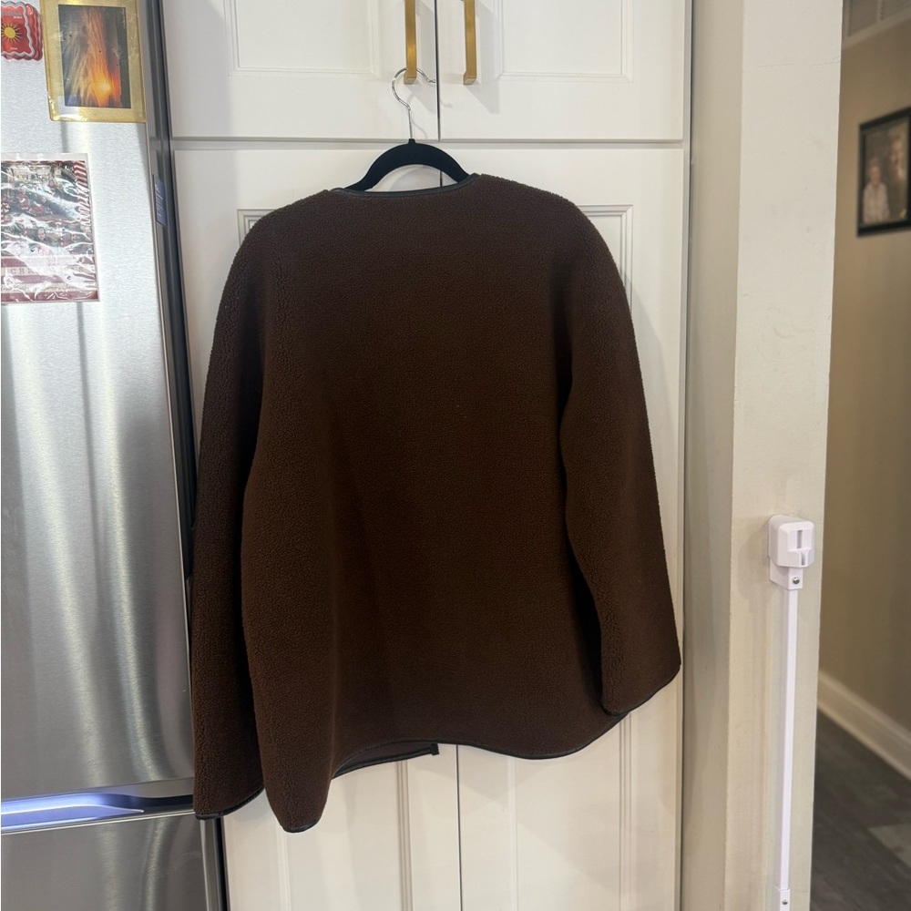Rebecca Minkoff Brown Shearling Jacket with Toggle Closures - Picture 3 of 14